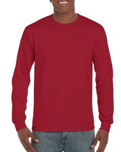 Gildan GI2400 - Ultra Katoen T-shirt Lange Mouw voor volwassenen Kardinaalrood
