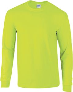 Gildan GI2400 - Ultra Katoen T-shirt Lange Mouw voor volwassenen Veiligheid Geel