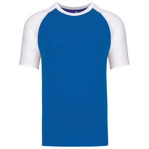 Kariban K330 - HONKBAL - TWEEKLEURIG T-SHIRT Aqua Blauw/Wit