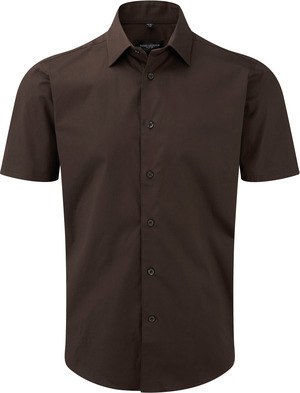 Russell Collection RU947M - Getailleerd Overhemd Met Korte Mouw
