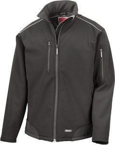 Result R124 - Ripstop Softshell Workwear Jack Zwart/Zwart