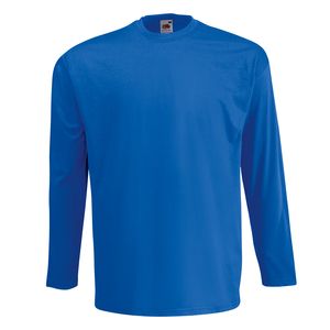 Fruit of the Loom SS032 - Valueweight t-shirt met lange mouwen Koningsblauw