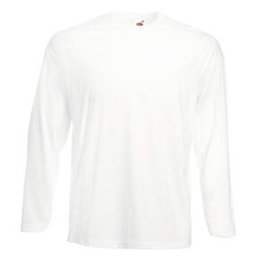 Fruit of the Loom SS032 - Valueweight t-shirt met lange mouwen Wit