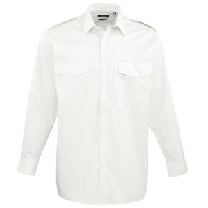 Premier PR210 - Pilotenoverhemd met lange mouwen Wit