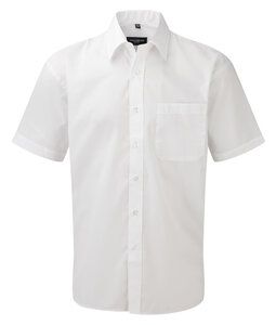 Russell Collection R-935M-0 - Poplin Overhemd met Korte Mouwen