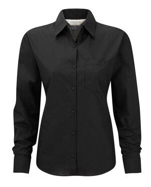 Russell Collection R-934F-0 - Poplin Blouse met Lange Mouwen