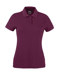 Fruit of the Loom 63-212-0 - Dames Sport Polo Bourgondië