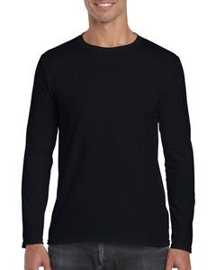 Gildan 64400 - Softstyle® T-shirt met Lange Mouwen Zwart