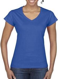 Gildan 64V00L - Softstyle® V-Hals T-Shirt Koningsblauw