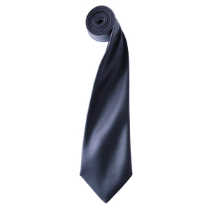 Premier PR750 - Colours satin tie Donkergrijs