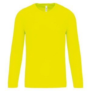 Proact PA443 - SPORT SHIRT MET LANGE MOUW Fluorescerend geel