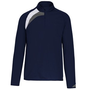 ProAct PA328 - TRAININGSWEATER MET 1/4 RITSKRAAG Sportief marine / wit / stormgrijs