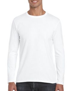 Gildan GI64400 - Softstyle Adult T-Shirt Met Lange Mouw Wit