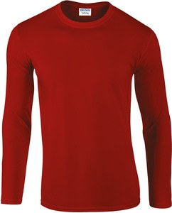 Gildan GI64400 - Softstyle Adult T-Shirt Met Lange Mouw Rood