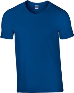 Gildan GI64V00 - Heren Softstyle V-Hals T-Shirt Koningsblauw
