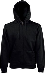 Fruit of the Loom SC62062 - Hoodie Sweat Jack (62-062-0) Zwart/Zwart