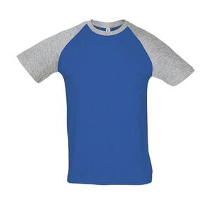 SOL'S 11190 - Funky Heren Tweekleurig T Shirt Met Raglan Mouwen Kalkrood / Koninklijk