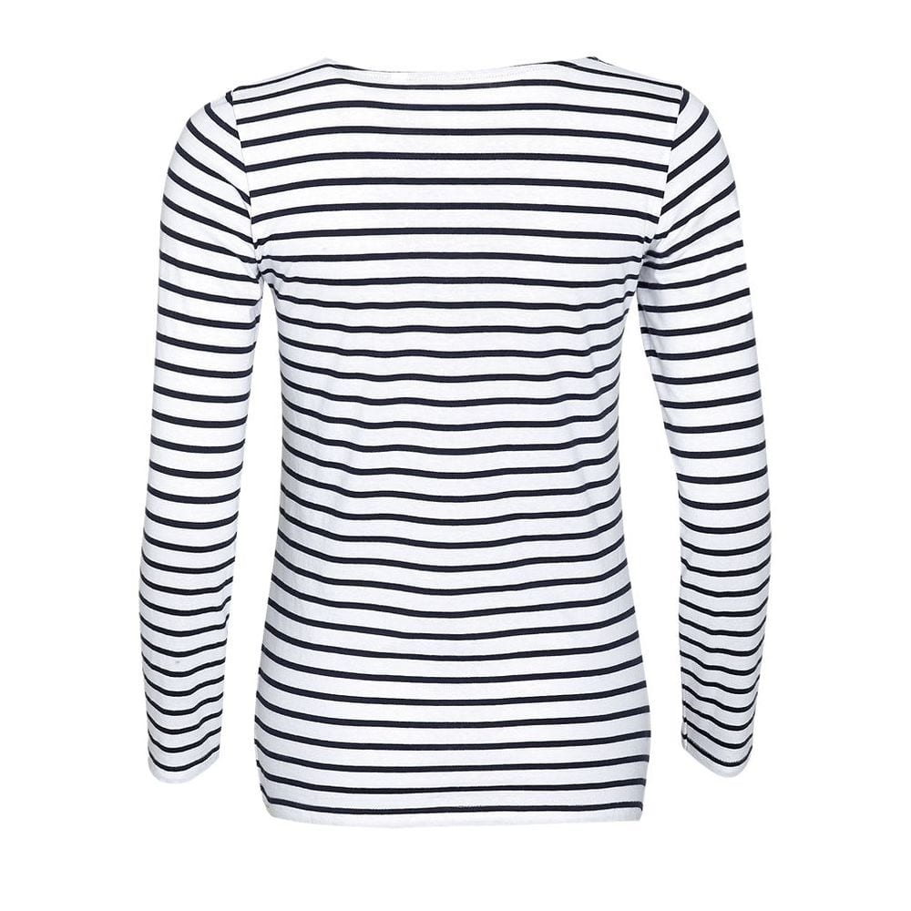 SOL'S 01403 - MARINE WOMEN Tee Shirt Dames Gestreepte Lange Mouwen