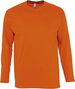 SOL'S 11420 - MONARCH Heren T Shirt Ronde Kraag Lange Mouwen Oranje