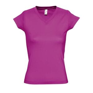 SOL'S 11388 - MOON Dames Tee Shirt Met V Hals Fuchsia