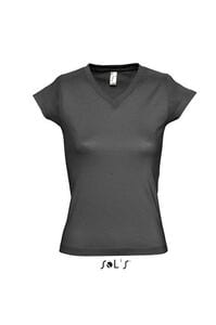 SOL'S 11388 - MOON Dames Tee Shirt Met V Hals Diepe Heide