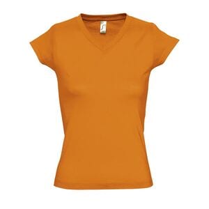 SOL'S 11388 - MOON Dames Tee Shirt Met V Hals Oranje