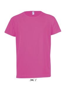 SOL'S 01166 - SPORTY KIDS Kinder T Shirt Met Raglan Mouwen Roze fluo 2