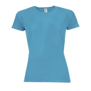 SOL'S 01159 - SPORTY WOMEN Dames T Shirt Raglan Mouwen Aqua