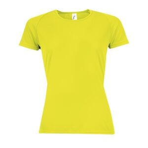 SOL'S 01159 - SPORTY VROUW Dames T Shirt Raglan Mouwen Jaune fluo