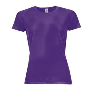 SOL'S 01159 - SPORTY VROUW Dames T Shirt Raglan Mouwen Violet foncé