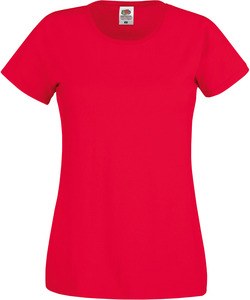 Fruit of the Loom SC61420 - Lady-Fit origineel dames t-shirt Rood