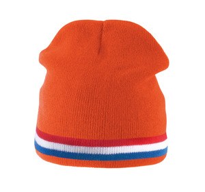 K-up KP515 - MUTS MET CONTRASTERENDE BOORD Oranje / Rood / Wit / Kobaltblauw