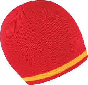 Result R368X - National Beanie Rood / Geel