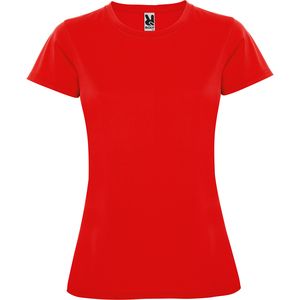Roly CA0423 - MONTECARLO WOMAN T-shirt met korte mouwen in technisch weefsel Rood