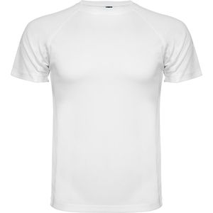 Roly CA0425 - MONTECARLO T-shirt met korte raglanmouwen in techniwch weefsel Wit
