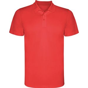 Roly PO0404 - MONZHA Polshirt met korte mouwen in technisch weefsel Rood