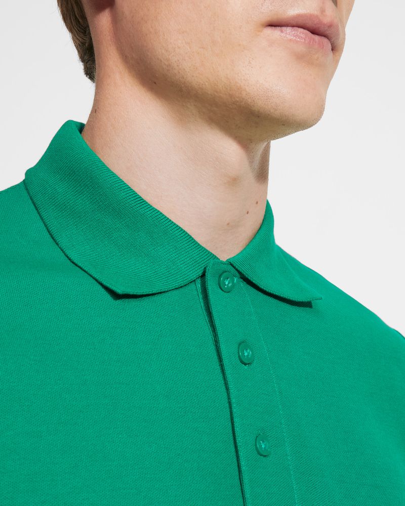 Roly PO6632 - AUSTRAL Poloshirt met korte mouwen met kraag in ribboord en Knopenlijst met 3 knopen