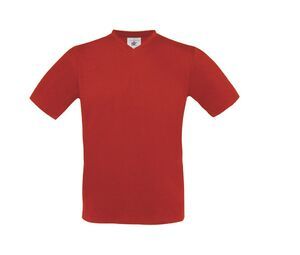 B&C BC163 - Exact V-Hals T-Shirt Rood