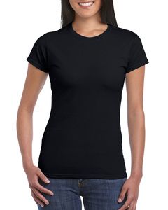 Gildan GN641 - Softstyle™ Ringspun Dames T-shirt Zwart