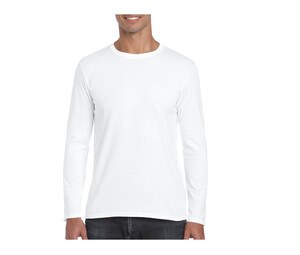 Gildan GN644 - Softstyle T-Shirt Volwassenen Met Lange Mouw Wit