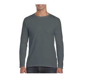 Gildan GN644 - Softstyle T-Shirt Volwassenen Met Lange Mouw Houtskool