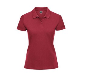 Russell JZ69F - Piqué Polo voor Dames Klassiek Rood