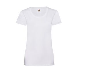 Fruit of the Loom SC600 - Dames Valueweight T-Shirt Wit