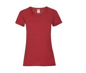 Fruit of the Loom SC600 - Dames Valueweight T-Shirt Rood