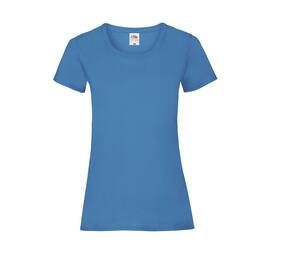 Fruit of the Loom SC600 - Dames Valueweight T-Shirt Azuurblauw