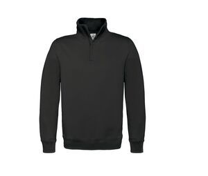 B&C BCID4 - ID.004 sweatshirt met ¼ rits Zwart