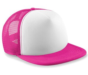 Beechfield BF64B - Junior Vintage Snapback Trucker Fuchsia/wit