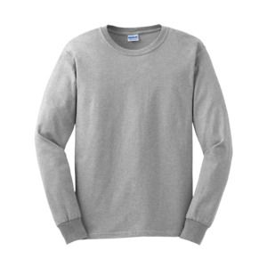 Gildan GN186 - Ultra Cotton Adult T-Shirt Lange Mouw Sportgrijs