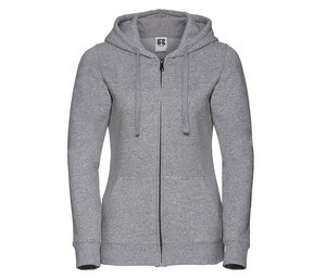 Russell JZ66F - Authentic Hoodie met Rits Dames Licht Oxford