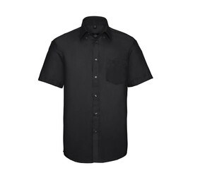 Russell Collection JZ957 - Ultimate Strijkvrij Overhemd Met Korte Mouwen Zwart